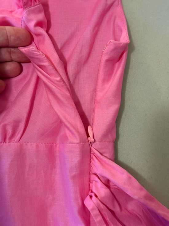 LOFT Pink Sleeveless Blouse with Embroidered Hem - Picture 7 of 9